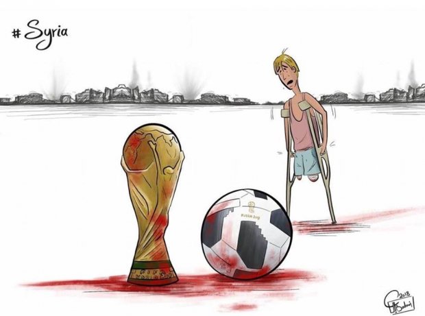 Кровавый чемпионат: карикатурист поразил работой, от которой стынет кровь