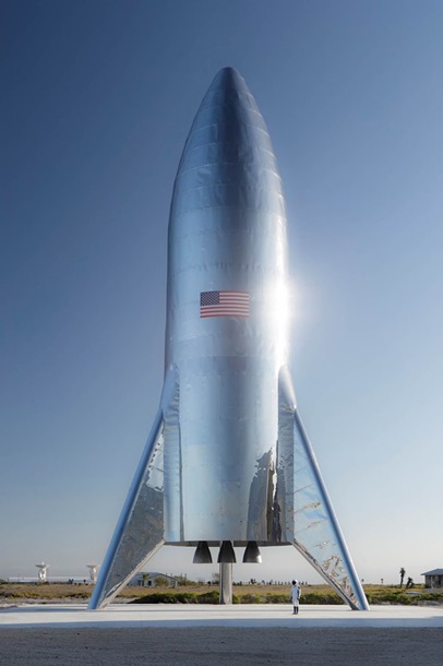 Маск показал реальное фото нового космического корабля Starship