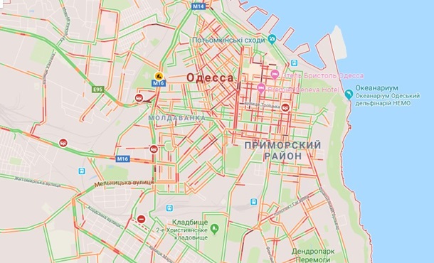 Одесса обледенела: в городе транспортный коллапс