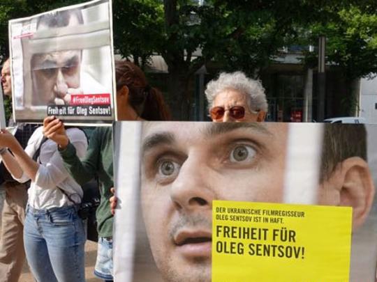 В Берлине прошла акция в поддержку Олега Сенцова