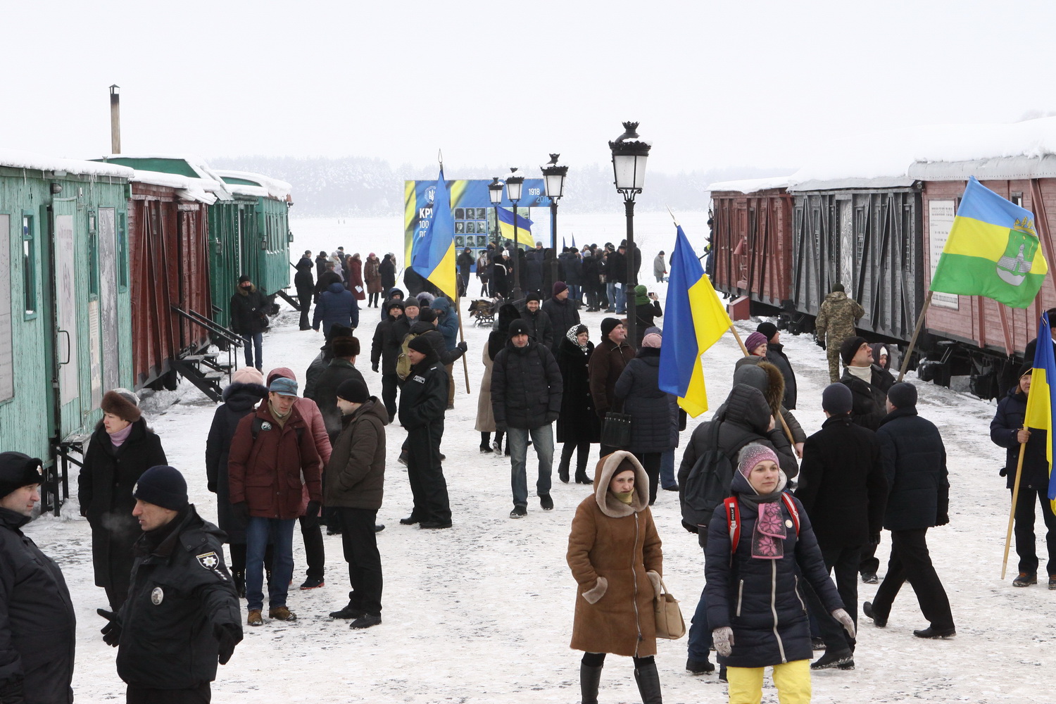 Потяг єднання прибув у Крути для відзначення 100-річчя бою (Фото)