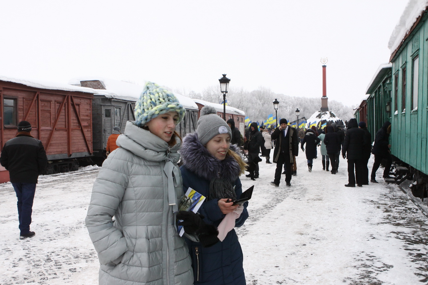 Потяг єднання прибув у Крути для відзначення 100-річчя бою (Фото)