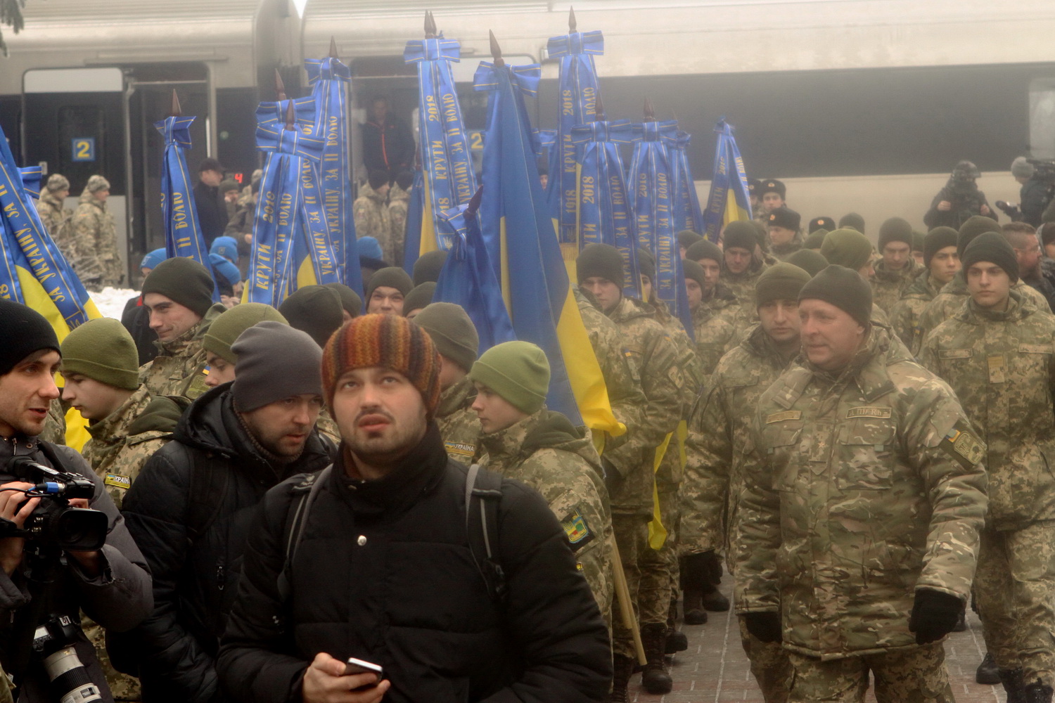 Потяг єднання прибув у Крути для відзначення 100-річчя бою (Фото)
