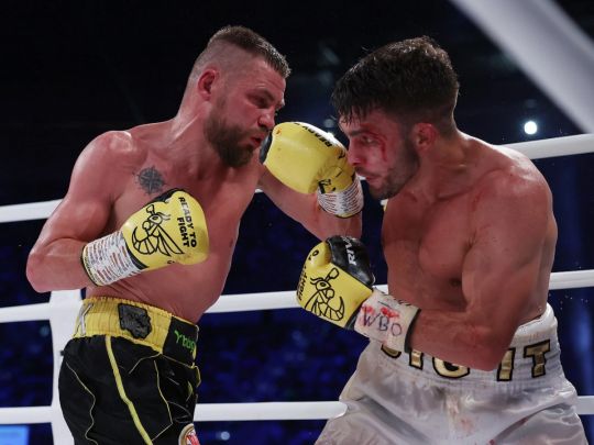 «Вікінг» Беринчик захистив чемпіонський пояс у бою зі старим знайомим (відео)